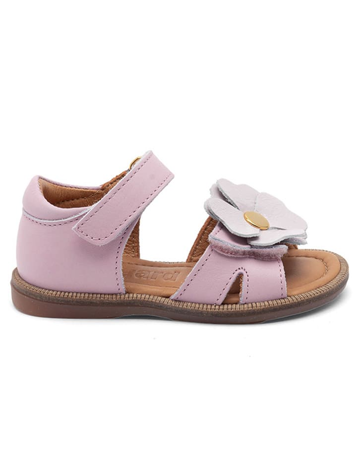 bisgaard Leder-Sandalen in Rosa/ Weiß günstig kaufen