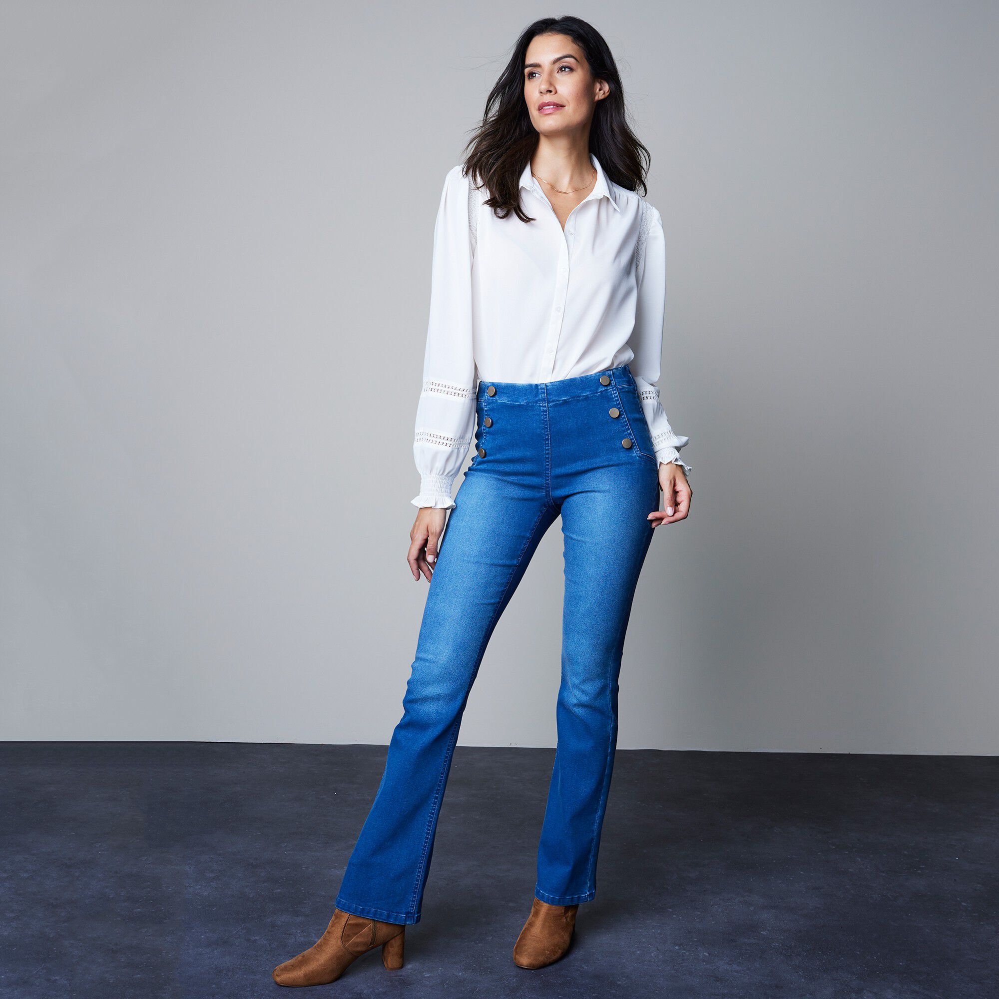 Jegging ventre plat forme bootcut denim ultra stretch