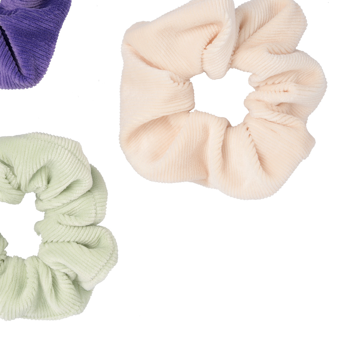 3 Scrunchies aus Cord