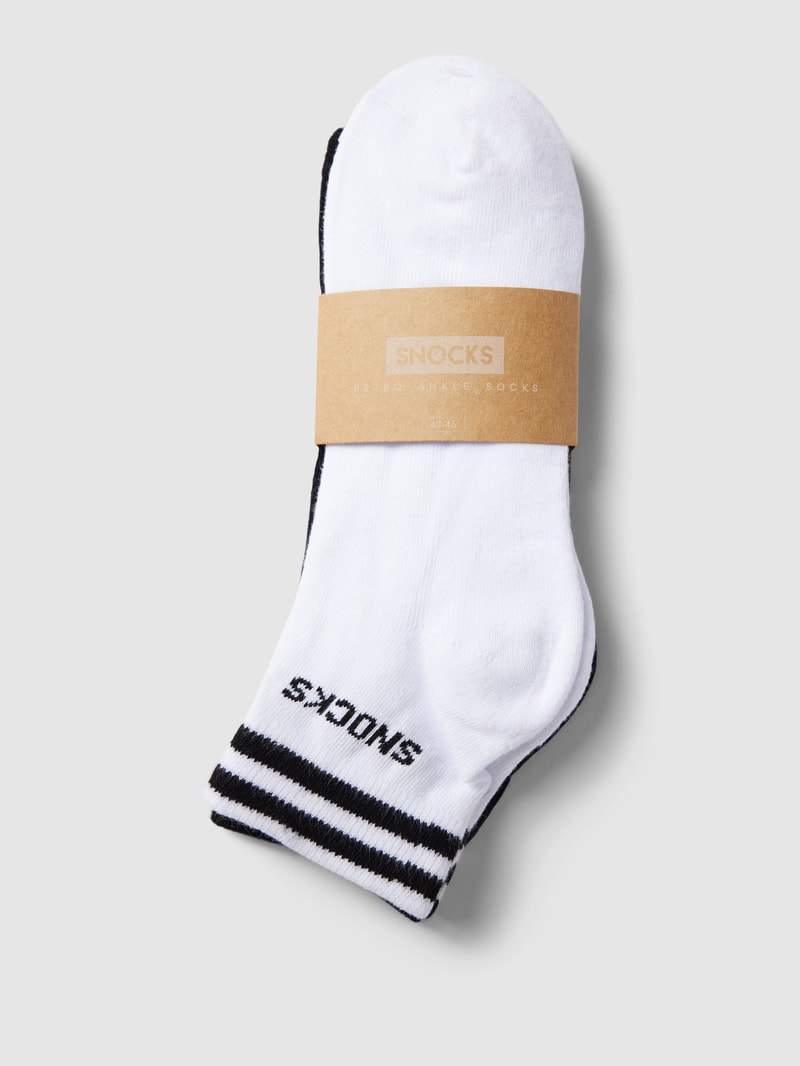Socken mit Streifen im 2er-Pack in weiß