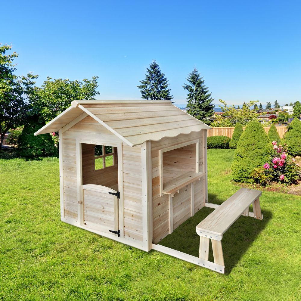 Home Deluxe Spielhaus - Der große Palast / Natur mit Bank