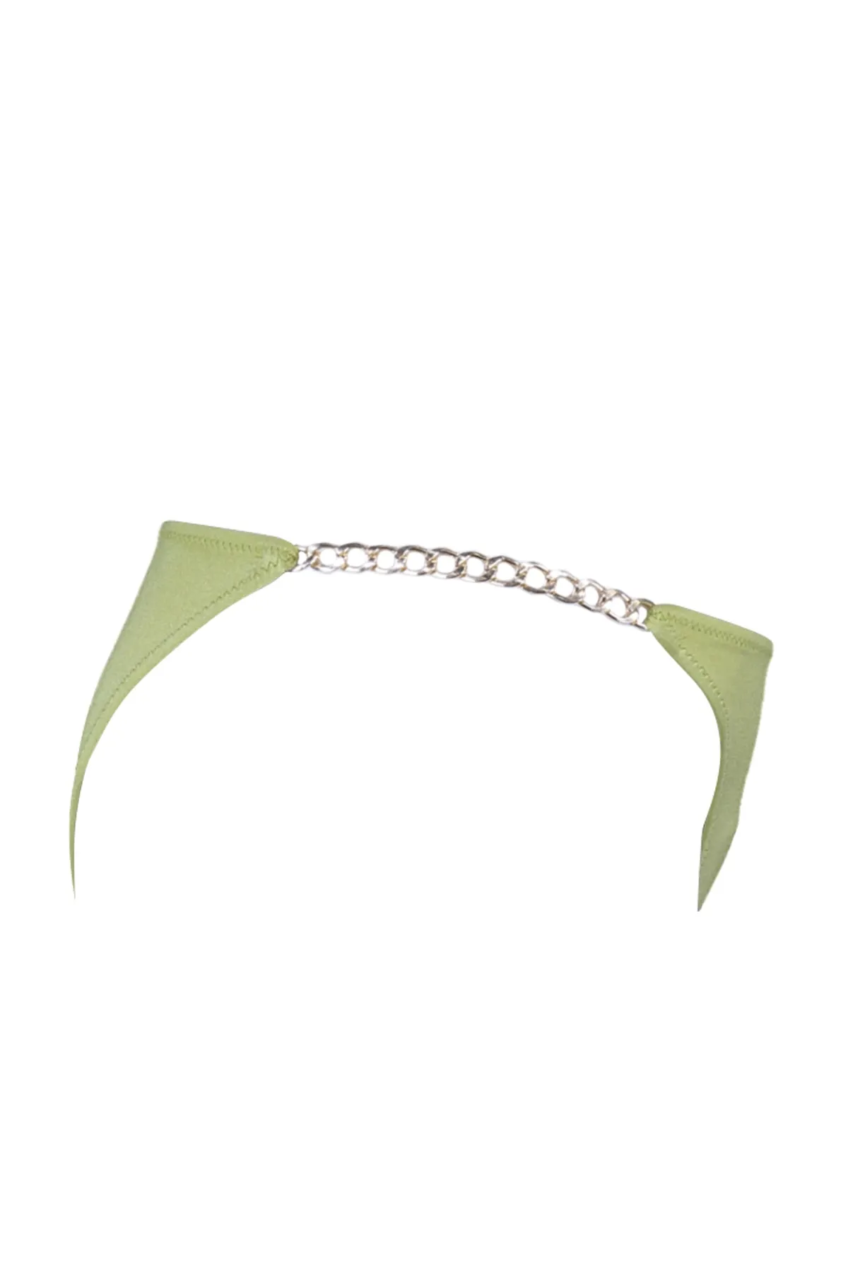 Trendyol Collection  Grünes Kettenzubehör-Bikiniunterteil mit hohem Beinausschnitt TBESS22BA0046