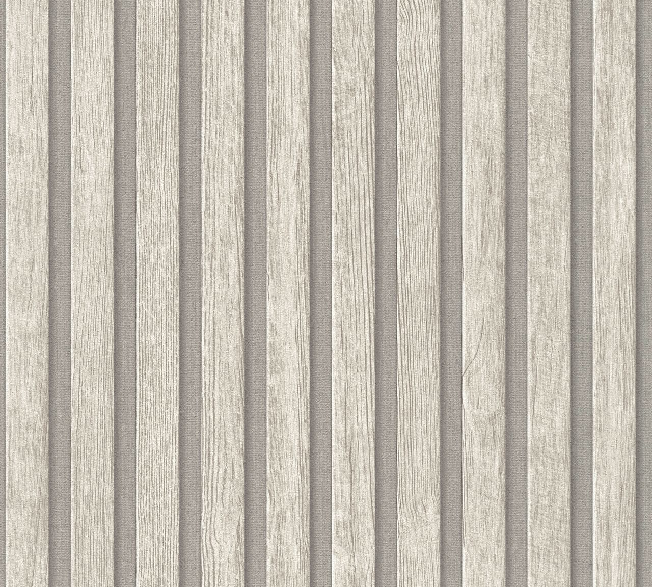 AS Creation A.S. Création - Tapete Holzpaneele Grau, Beige