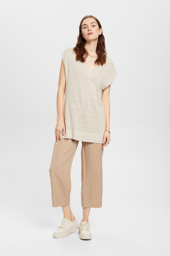 Pullover im Tunika-Stil mit V-Ausschnitt