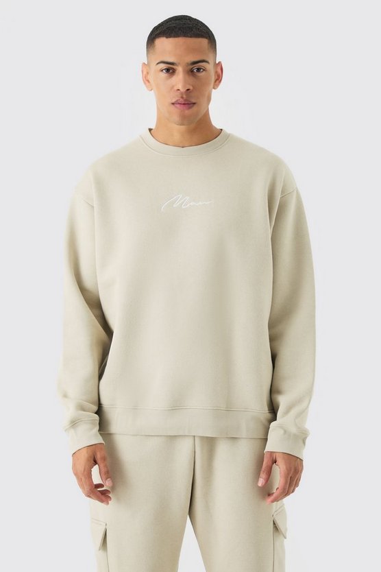 Oversize Man Signature Cargo Sweatshirt-Trainingsanzug