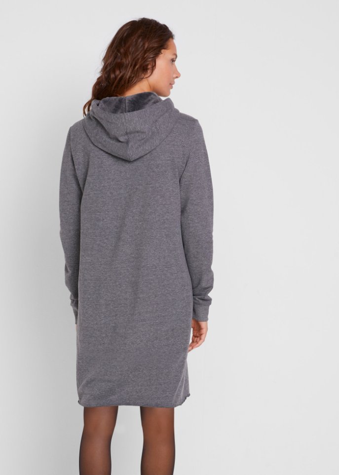 Baumwoll-Sweatkleid mit Kängurutasche