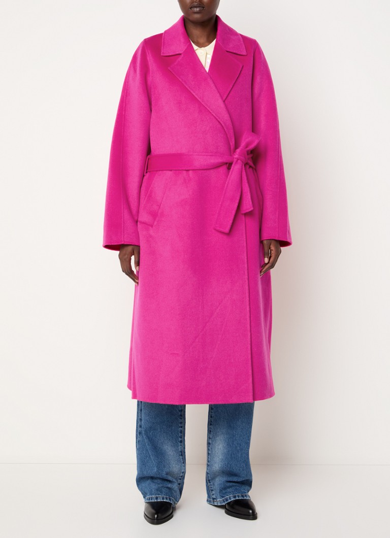 Manteau en laine Essentiel Antwerp Gimply avec ceinture à nouer