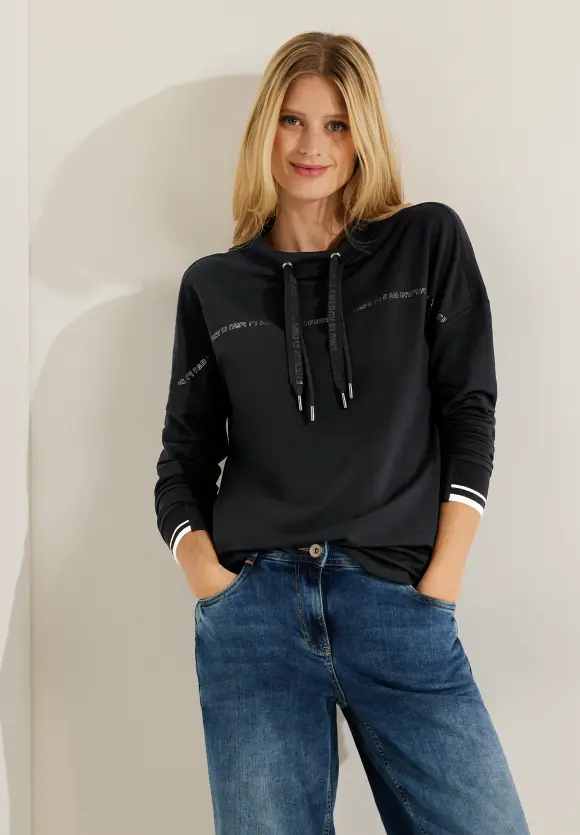 CECIL Wording Langarmshirt