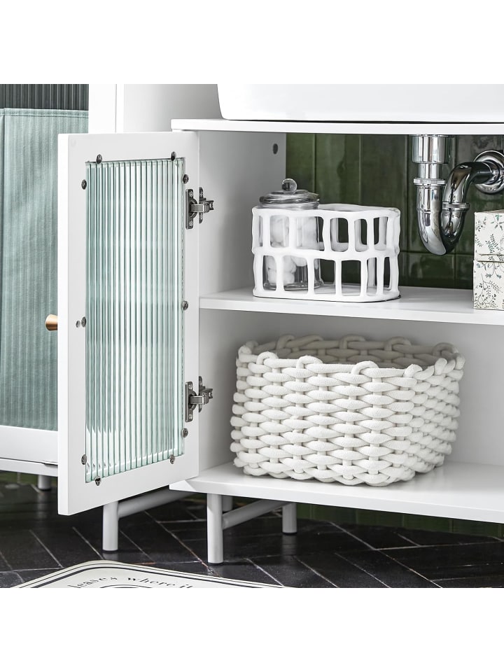 SoBuy Waschbeckenunterschrank in Weiß - (B)60 x (H)58 x (T)30cm günstig kaufen onesize