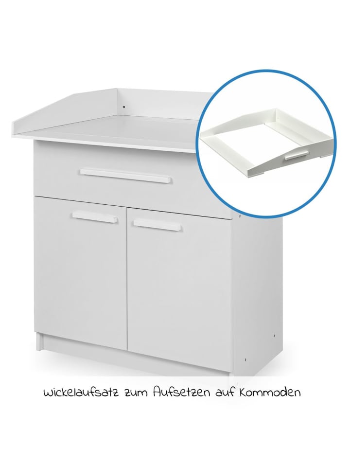 Jonka Wickelaufsatz für IKEA Kommoden Malm & Hemnes - Weiß in weiss günstig kaufen onesize
