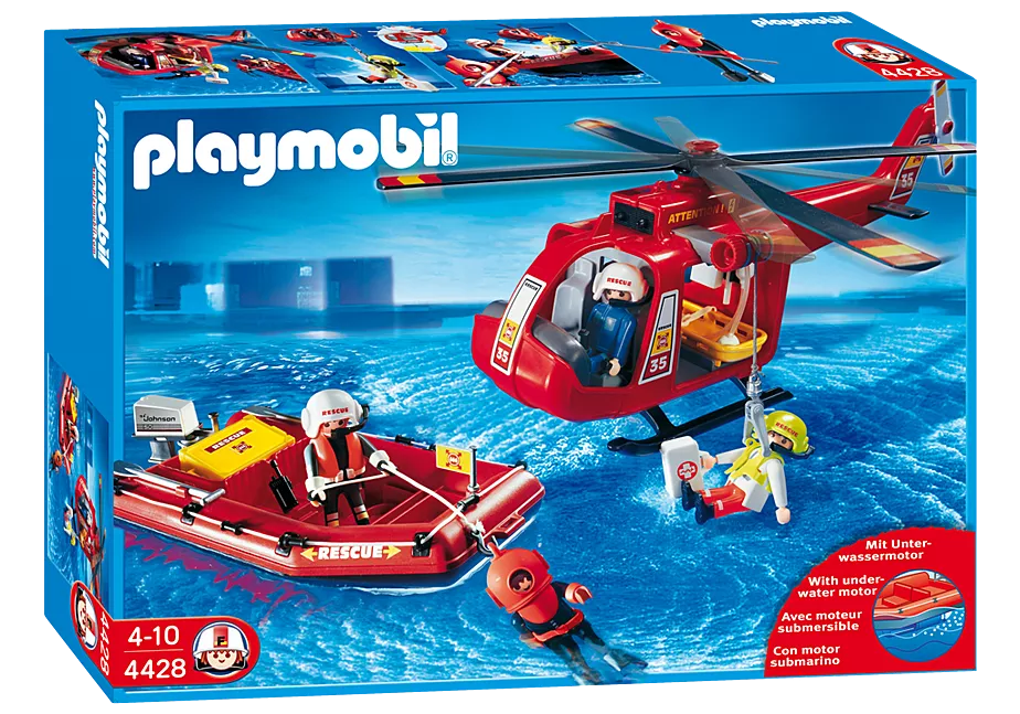 SOS-Helikopter/Rettungsboot