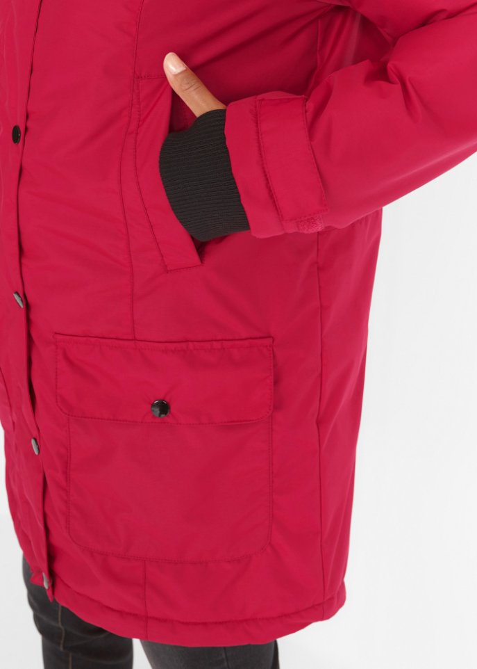 Funktions-Outdoorparka mit Fellimitat