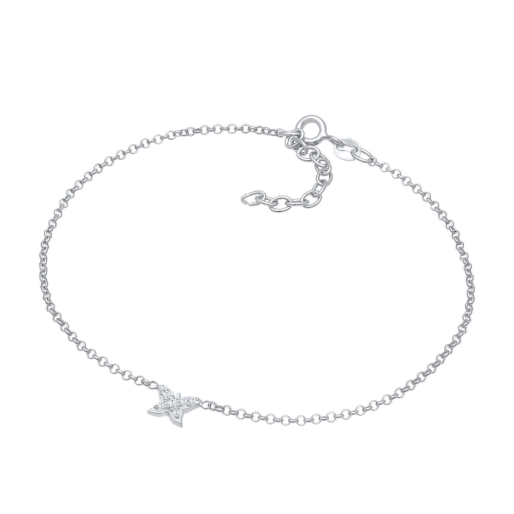 Elli Elli Bracelet de Cheville Papillon d'enfant Simple Été Ajustable avec pierres de  Bijoux