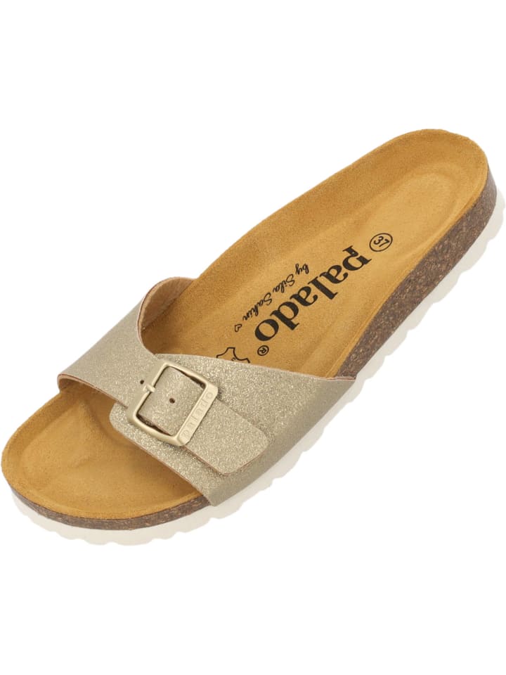 palado Pantoletten in gold glitzer günstig kaufen