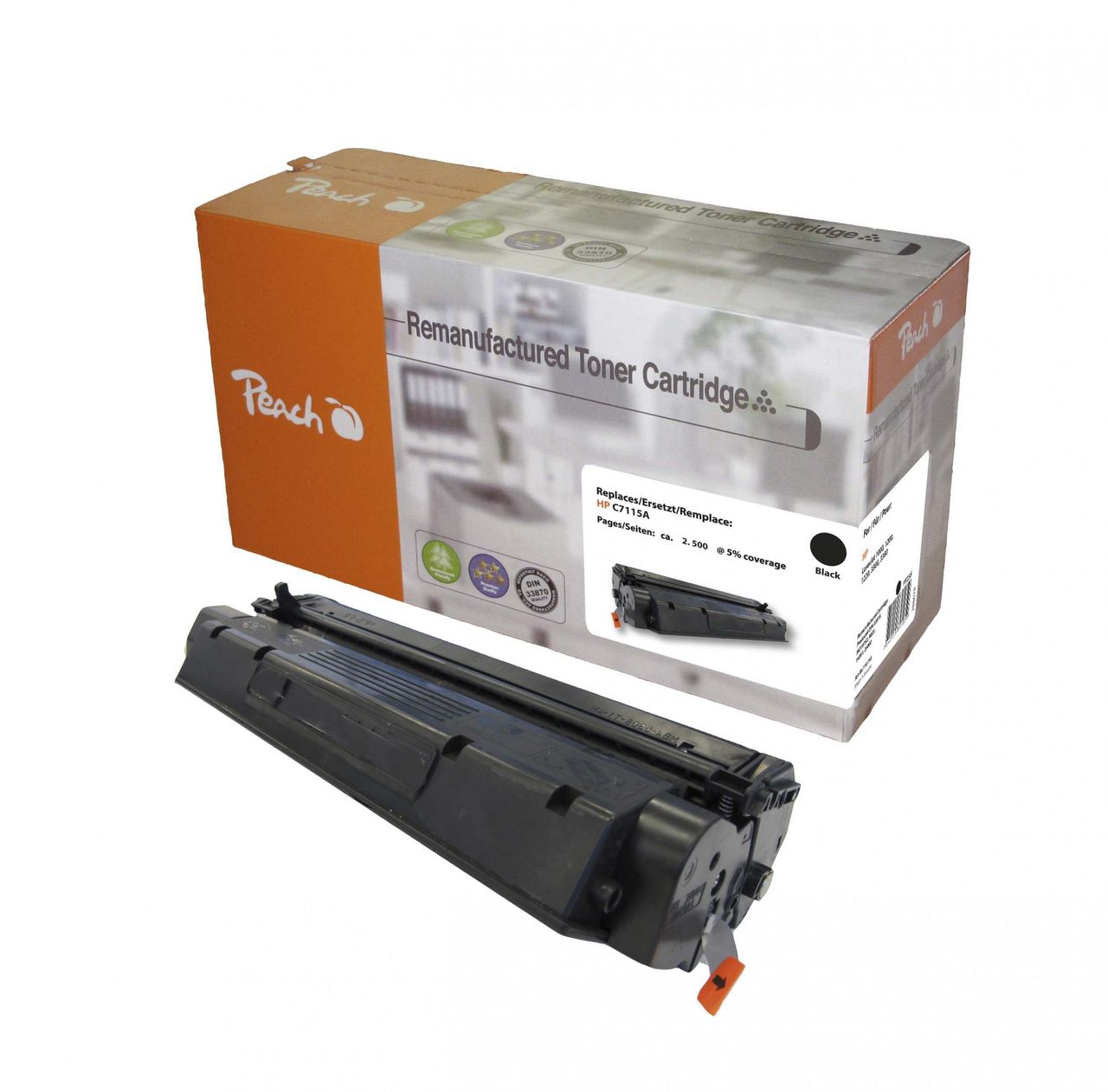 Peach Tonermodul schwarz ersetzt HP No. 15A BK, E-25