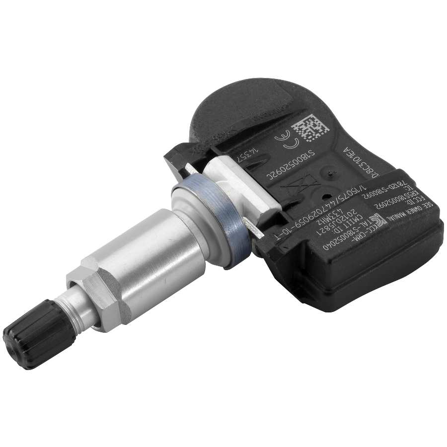 VDO Reifendrucksensor mit Ventil aus Aluminium für Alu- und Stahlfelgen, silberfarben, 433,92 MHz, max. Geschwindigkeit von 290 km/h, 1 Stück - ATU