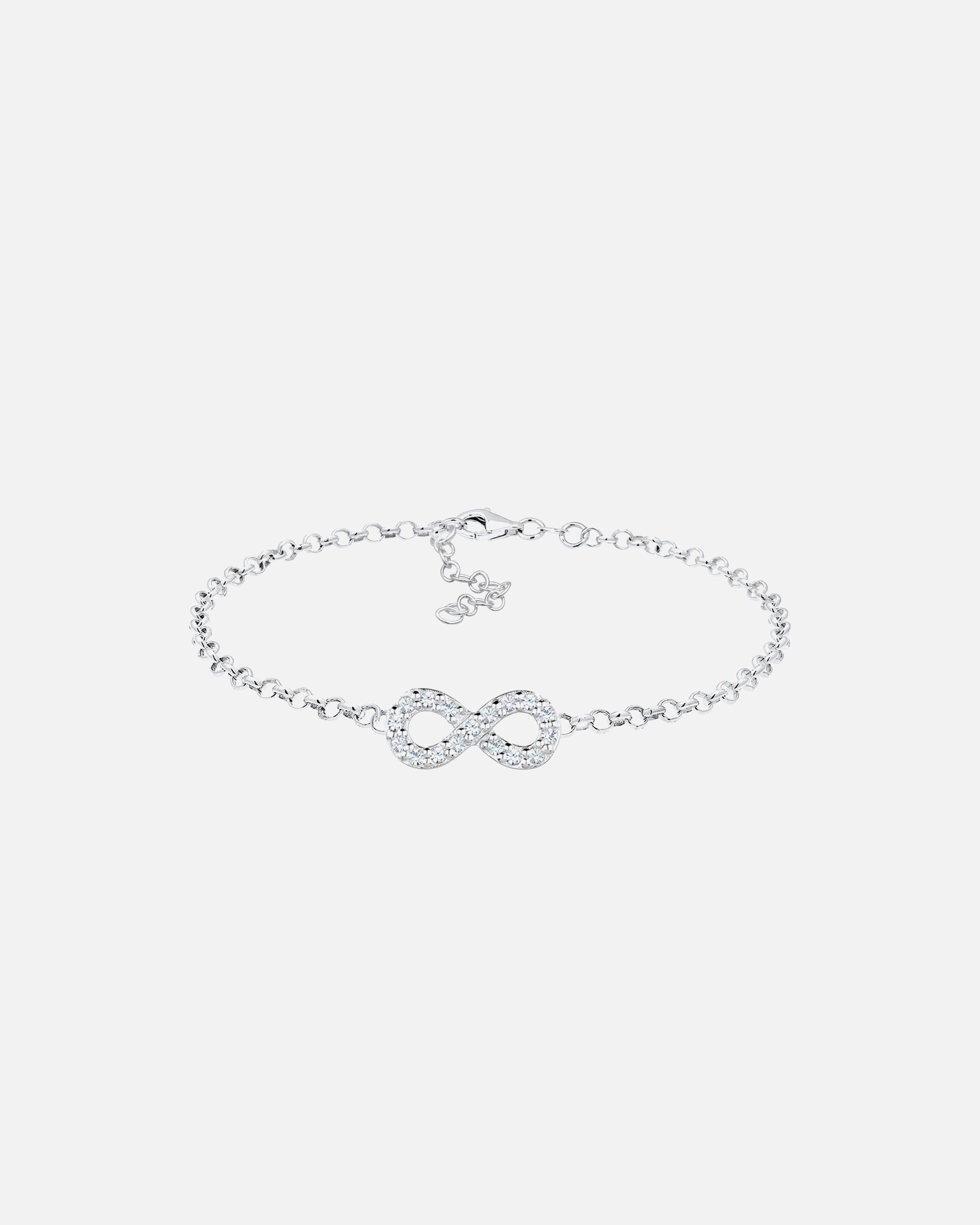 Elli Damen-Unendlichkeitssymbol mit Kristallen aus 925er Sterlingsilber mit Roségoldplattierung