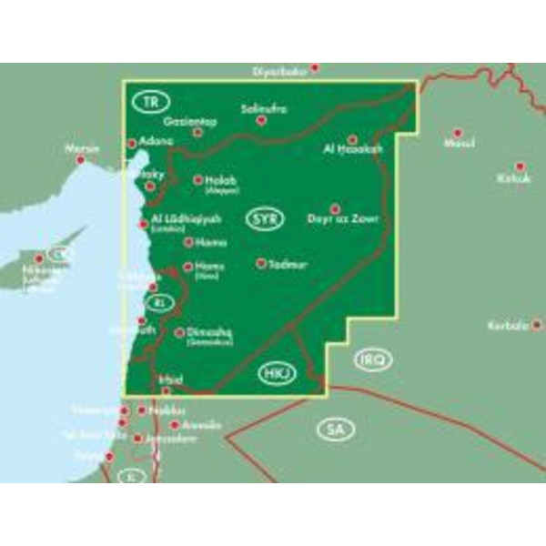 Syrien, Autokarte 1:700.000 - Straßenkarte