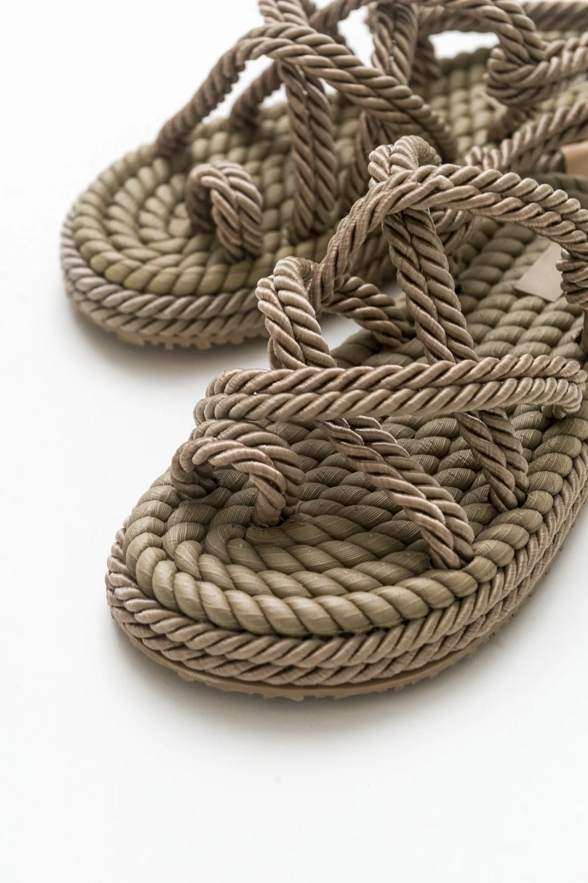 Luvi  Ip Dunkelbeige Damensandalen