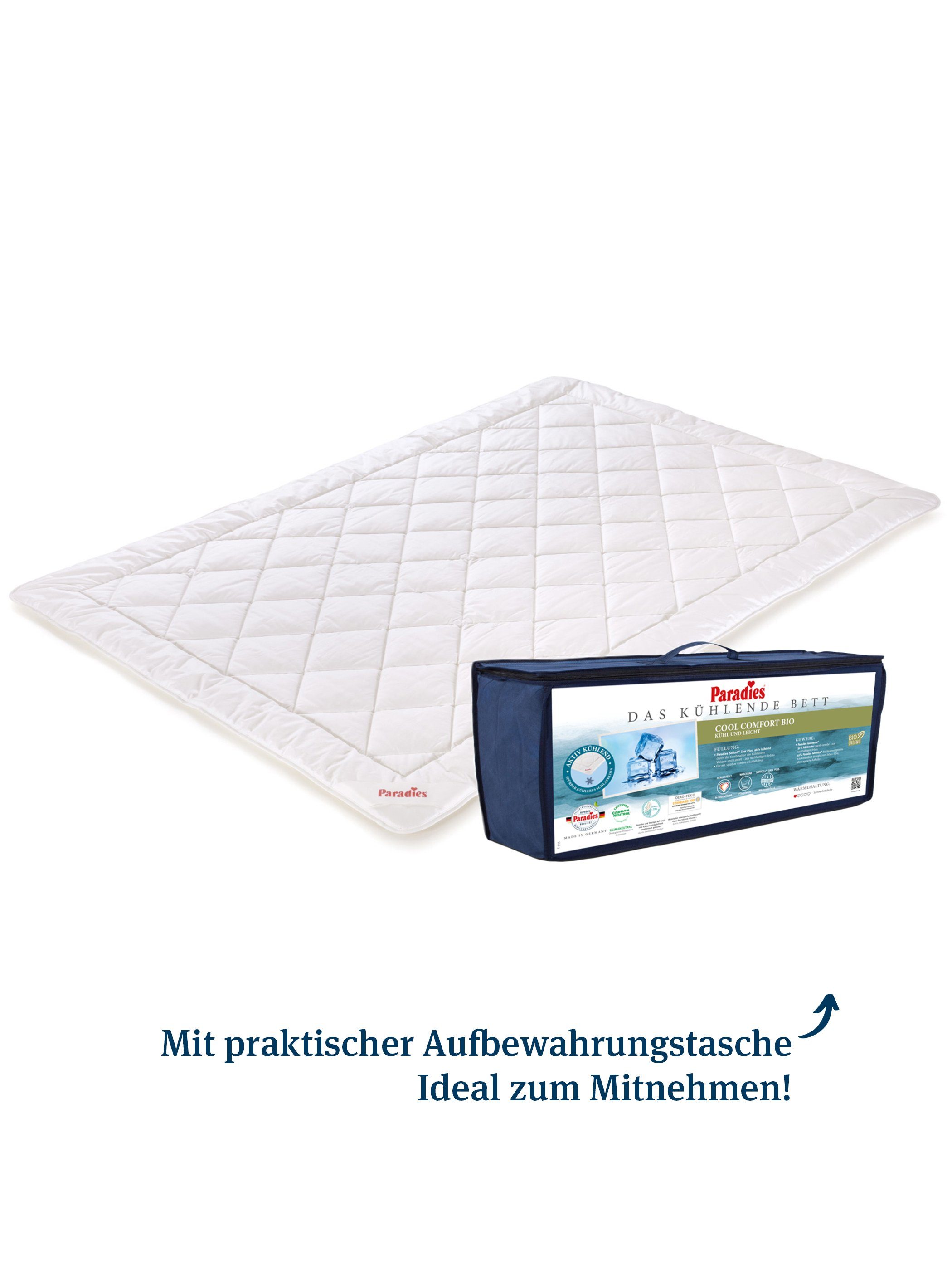 Sommerbettdecke, Cool Comfort Bio, Paradies, Füllung: 50% Viskose, 50% Lyocell, die aktiv kühlende Bettdecke