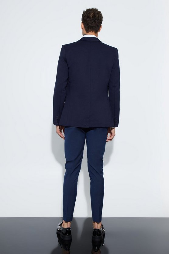 Einreihiger Skinny Jersey-Blazer