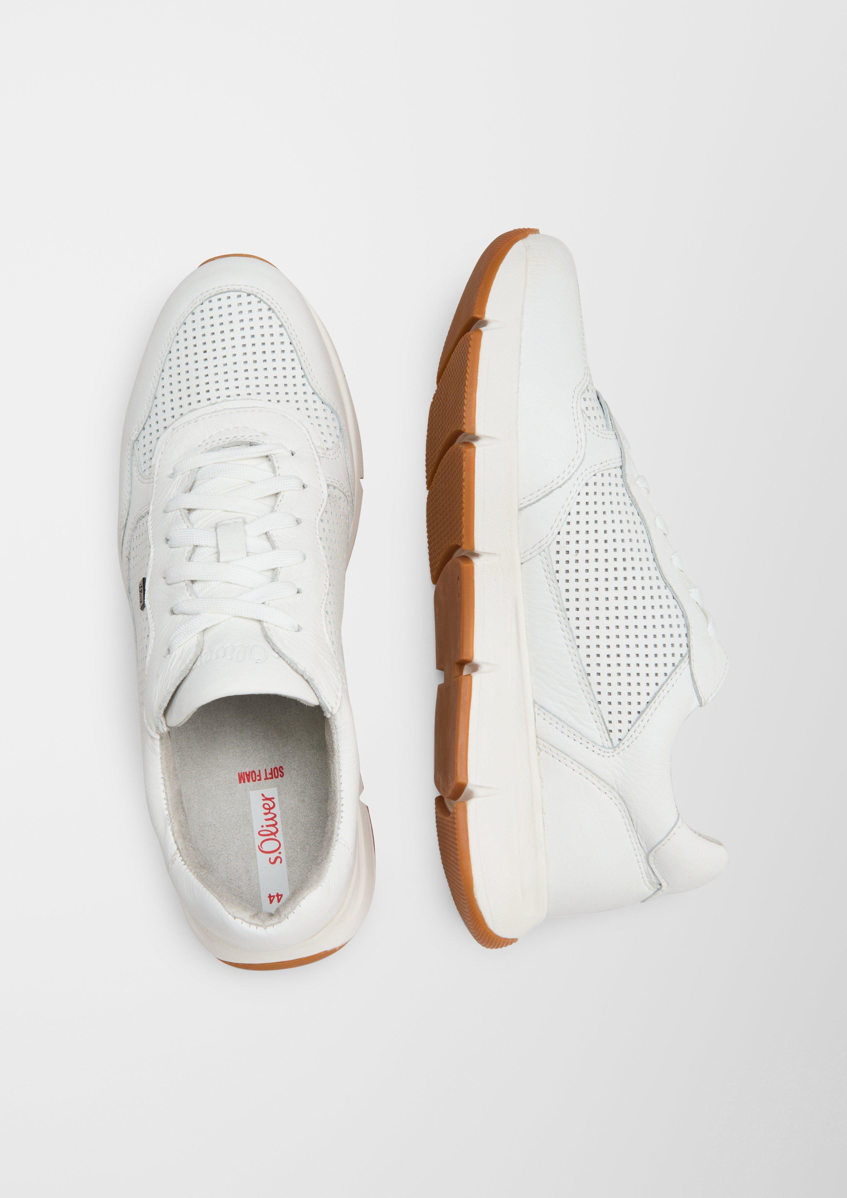 Perforierte Ledersneaker  6007683-102