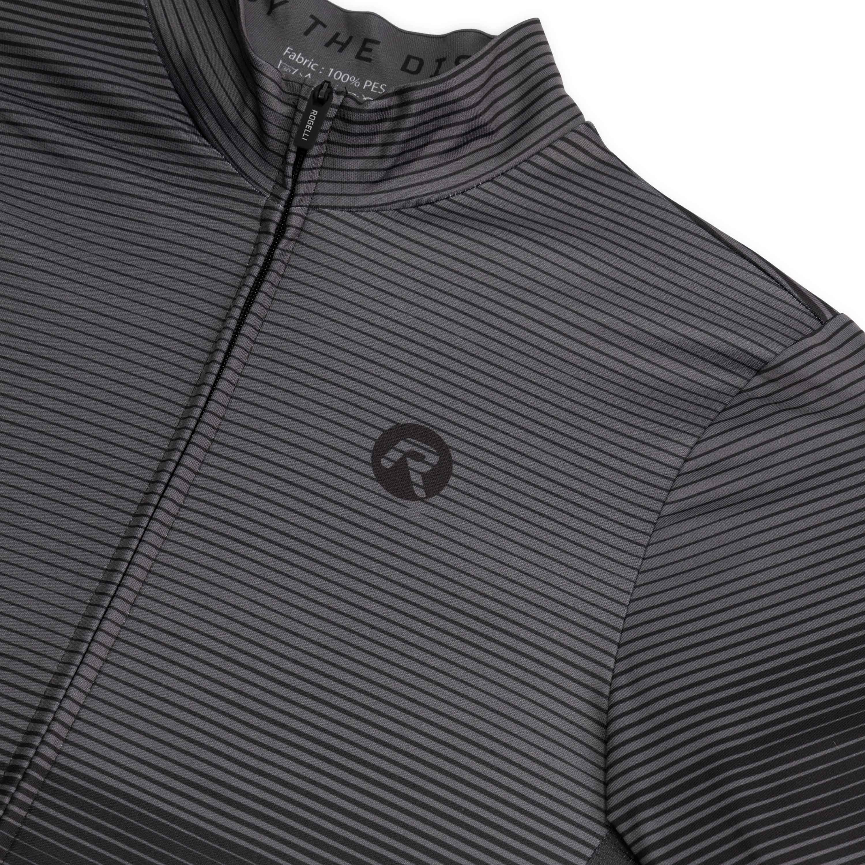 Rogelli Glitch Schwarz/Grau Herren Radtrikot Kurzarm