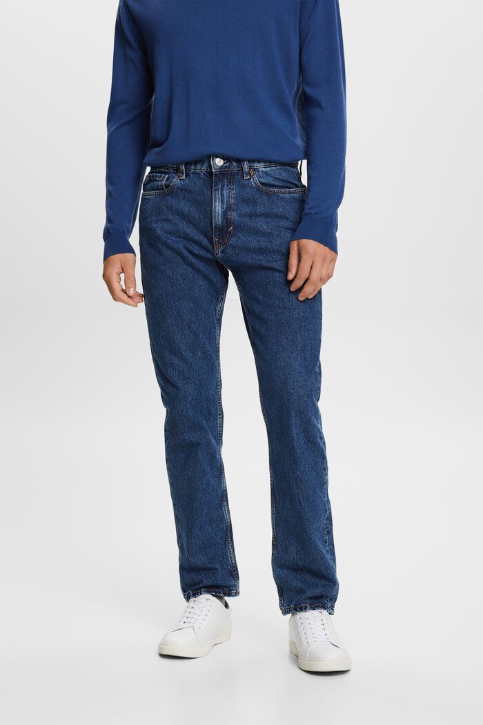 Jeans mit geradem Bein und mittlerer Bundhöhe