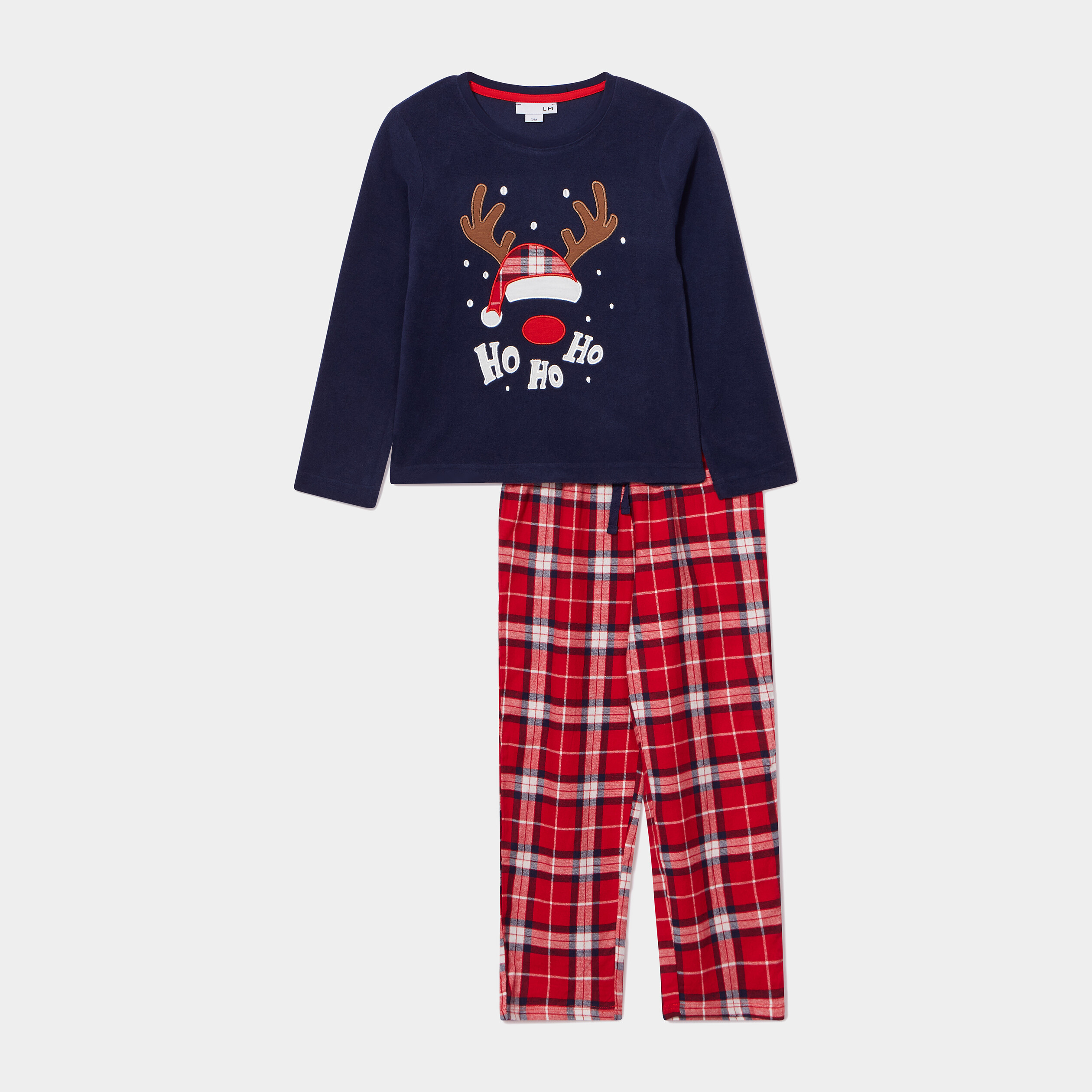 Ensemble pyjama pantalon 2 pièces bleu marine garçon | La Halle