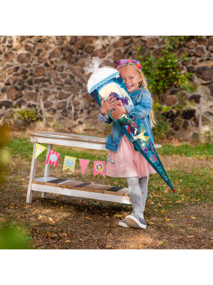 ROTH Schultüte groß Magische Meerjungfrau 85 cm, Glanzfolie in Blau günstig kaufen onesize