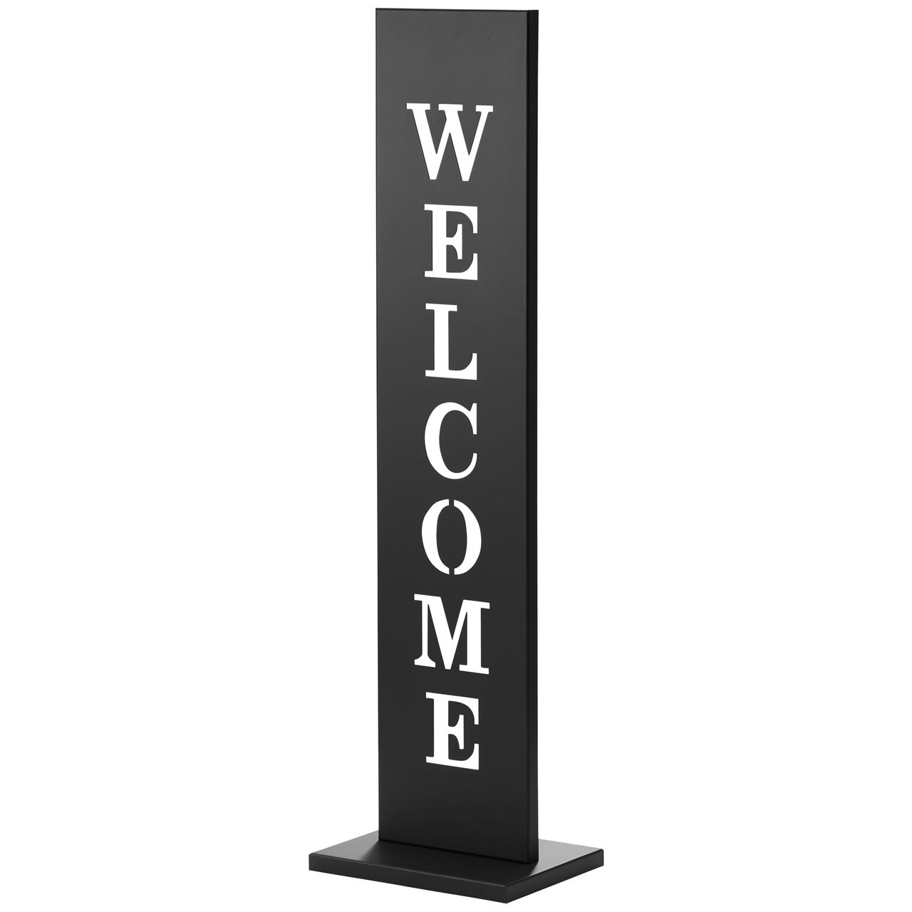 Weles Amare Standschild Welcome 20 x 15 x 72 cm, Schwarz