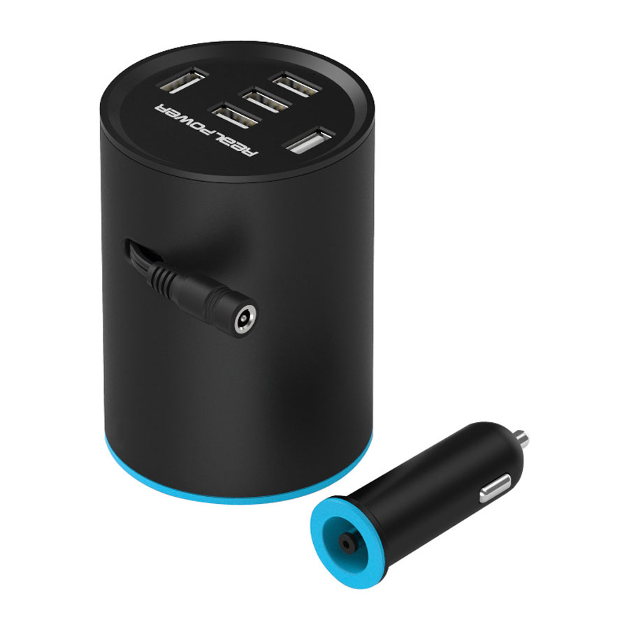ultron Kfz-Ladestation RealPower car charger Tube 5 mit 5 USB-Ladeports, 1 Stück - ATU