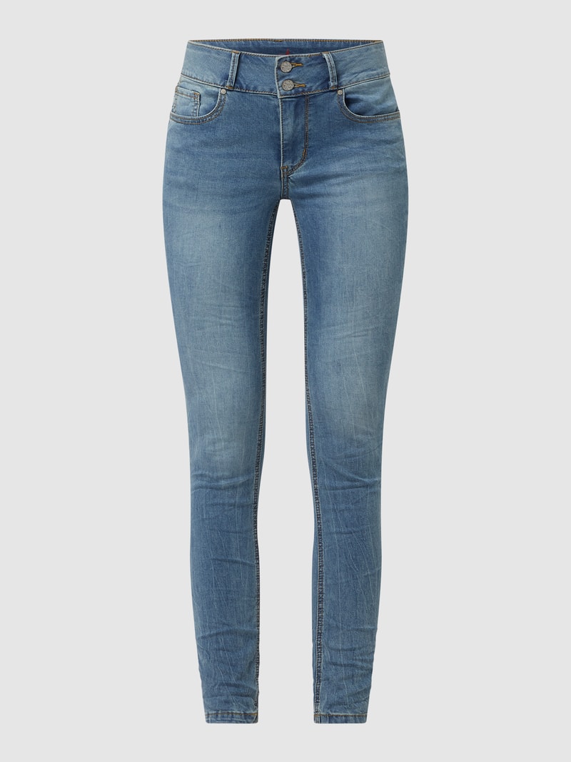 Skinny Fit Jeans mit Stretch-Anteil Modell 'Tummyless' in hellblau