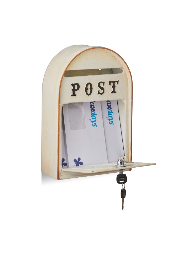 relaxdays Briefkasten in Beige günstig kaufen onesize