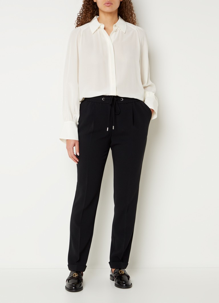 Pantaloni HUGO BOSS Tariyanah Stretch Slim Fit cu talie medie