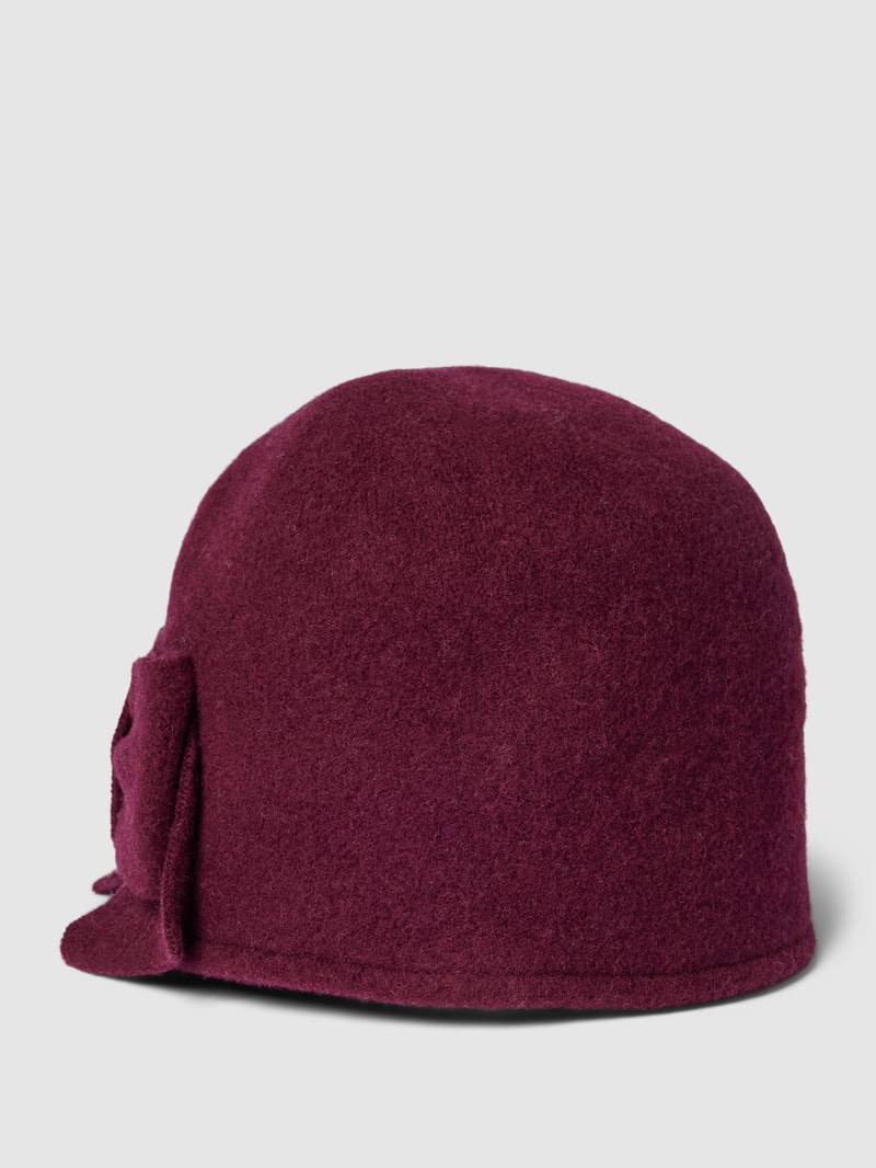 Beanie mit Schleifen-Detail in bordeaux rot