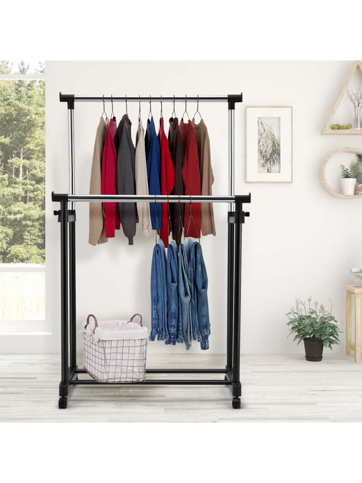 COSTWAY Kleiderständer in Schwarz günstig kaufen 43 cm