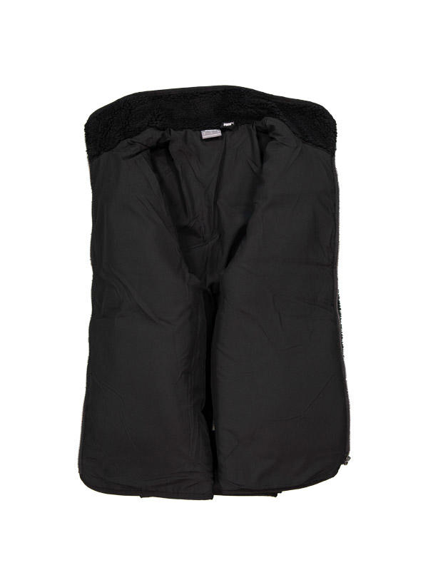 PUMA, Jacke, Teddyfell, schwarz