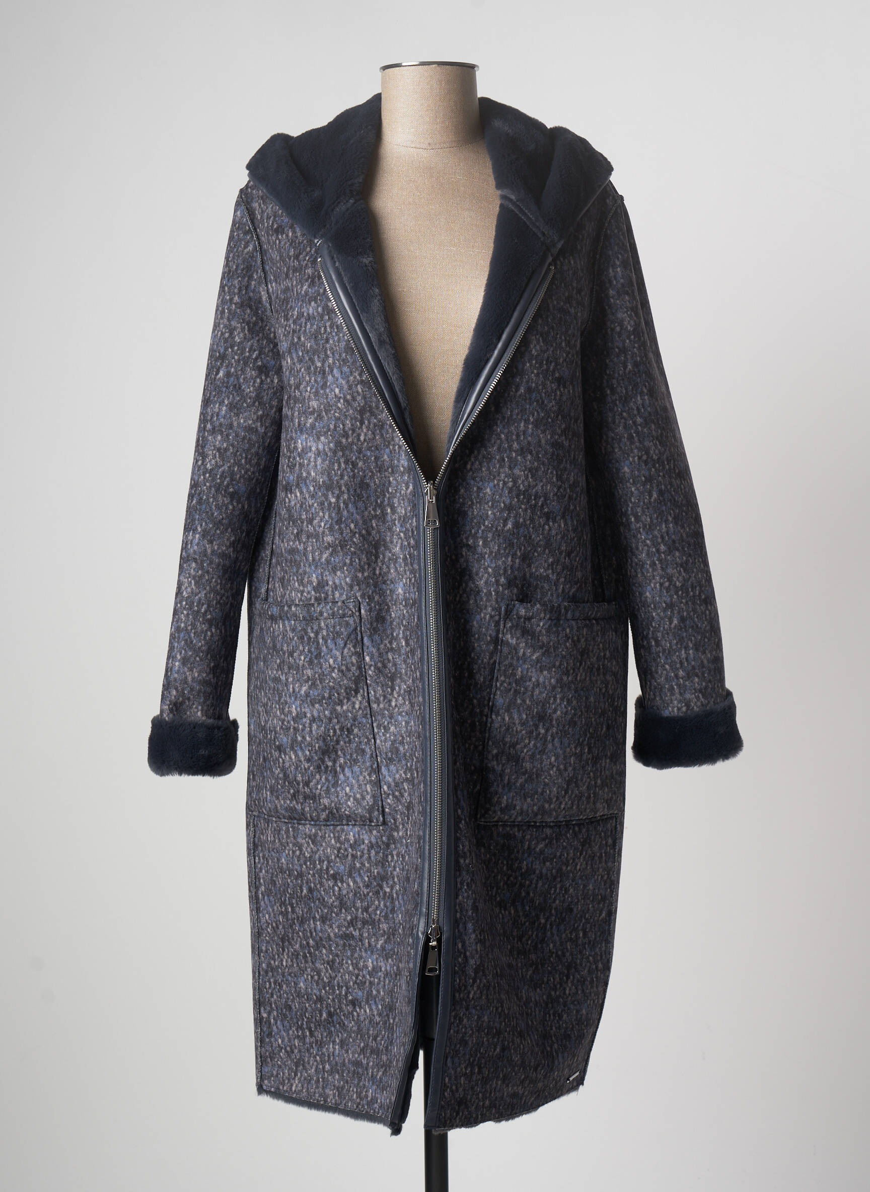 Rino Pelle Manteaux Longs Femme couleur bleu