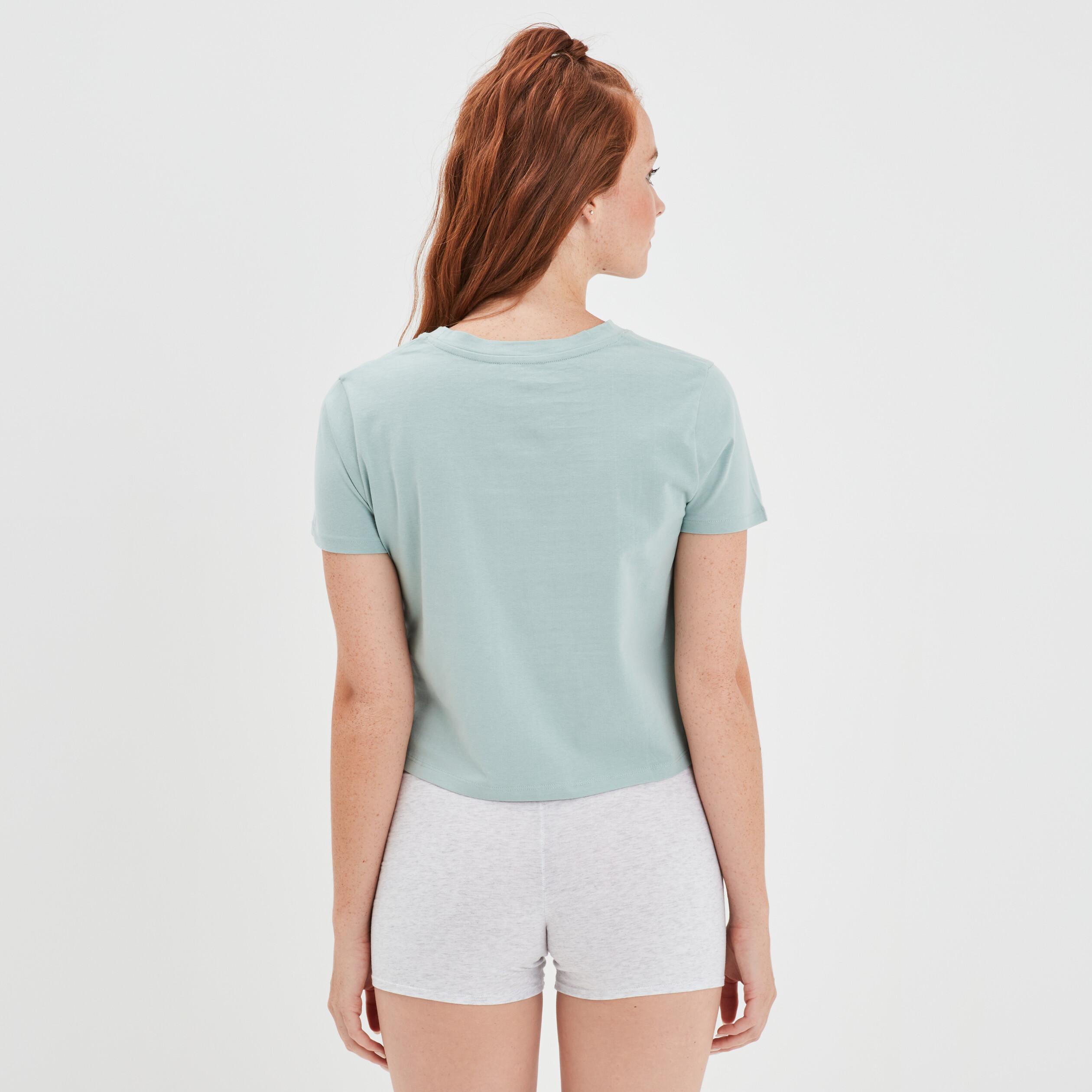T-shirt manches courtes vert femme | La Halle