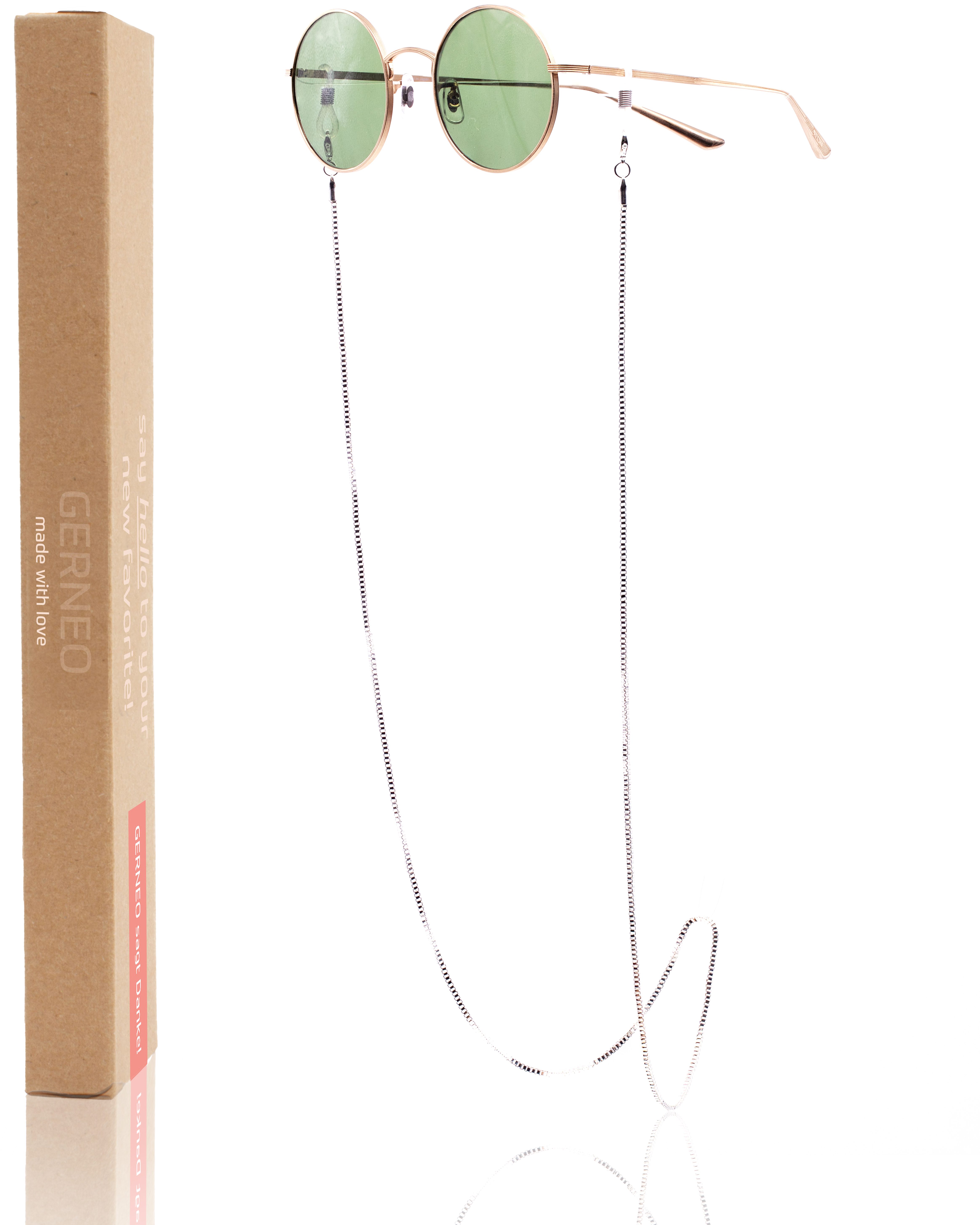 GERNEO Brillenkette GERNEO® - Barcelona – Maskenhalter & Brillenkette Gold und Silber, korrosionsbeständig einzigartig hochwertige Brillen Kette Brillenband