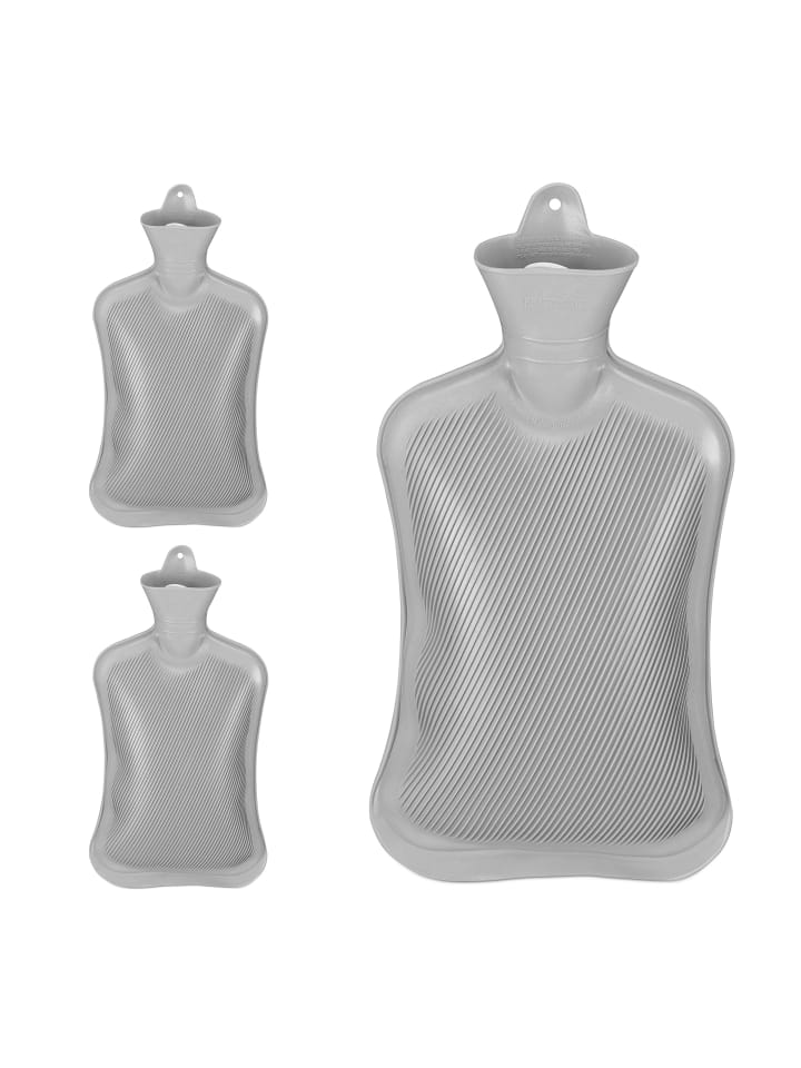 relaxdays 3x Wärmflasche in Grau günstig kaufen onesize