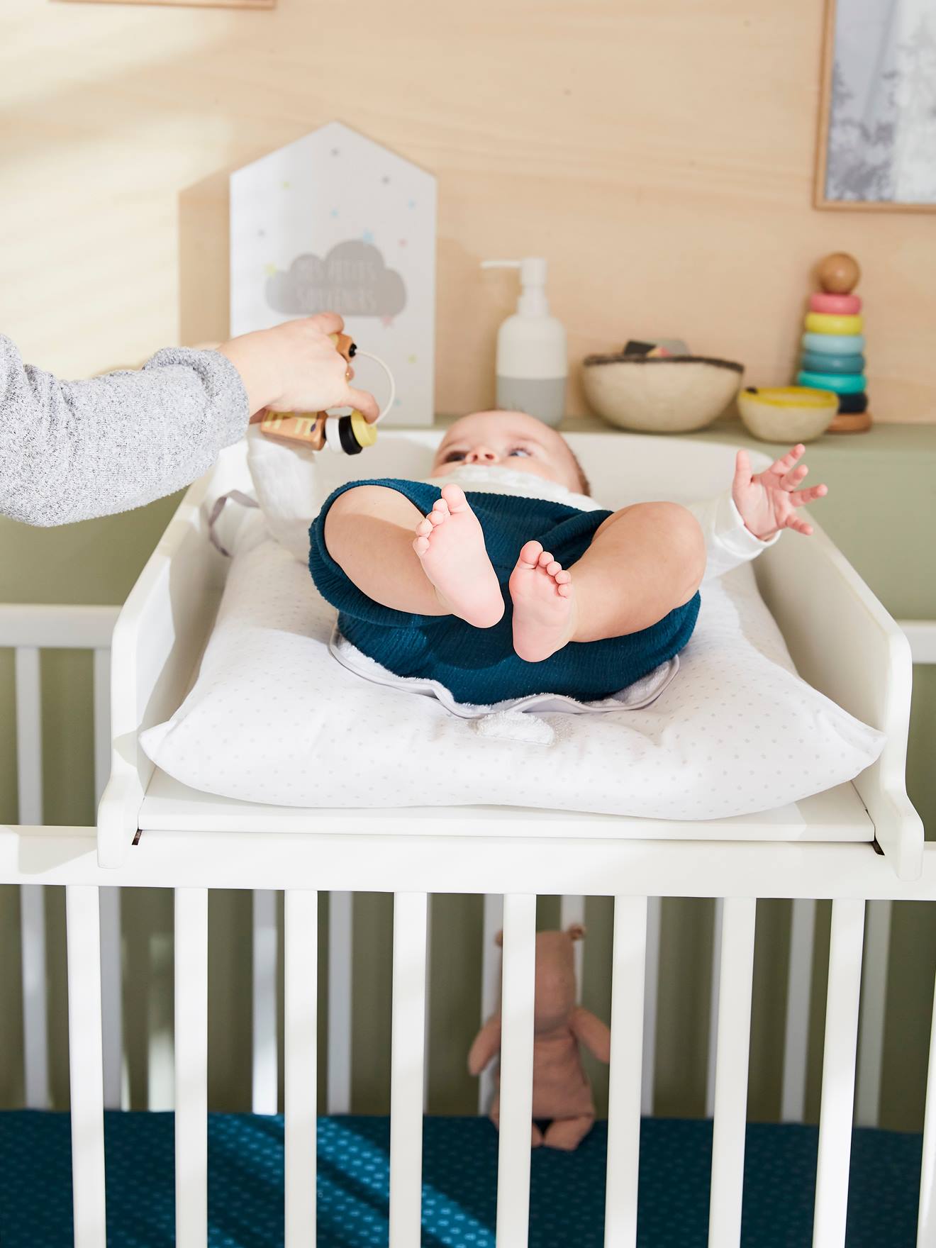 Plan à langer universel 52 cm pour lits bébé April blanc