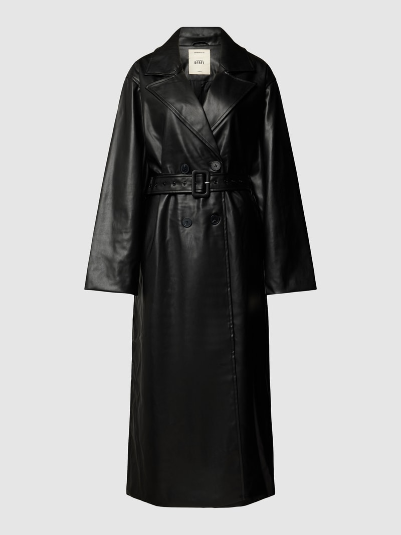 Mantel in Leder-Optik Modell 'R-DIA-JA' in black