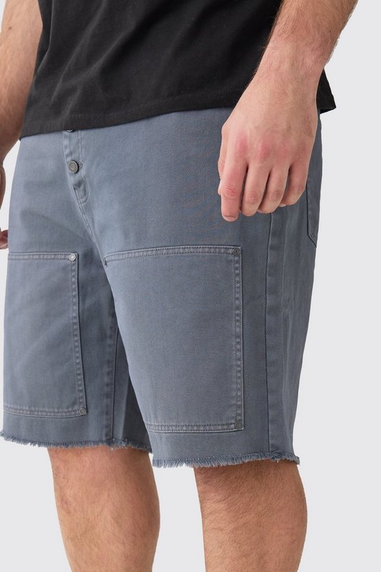 Plus lockere Twill Cargo-Shorts