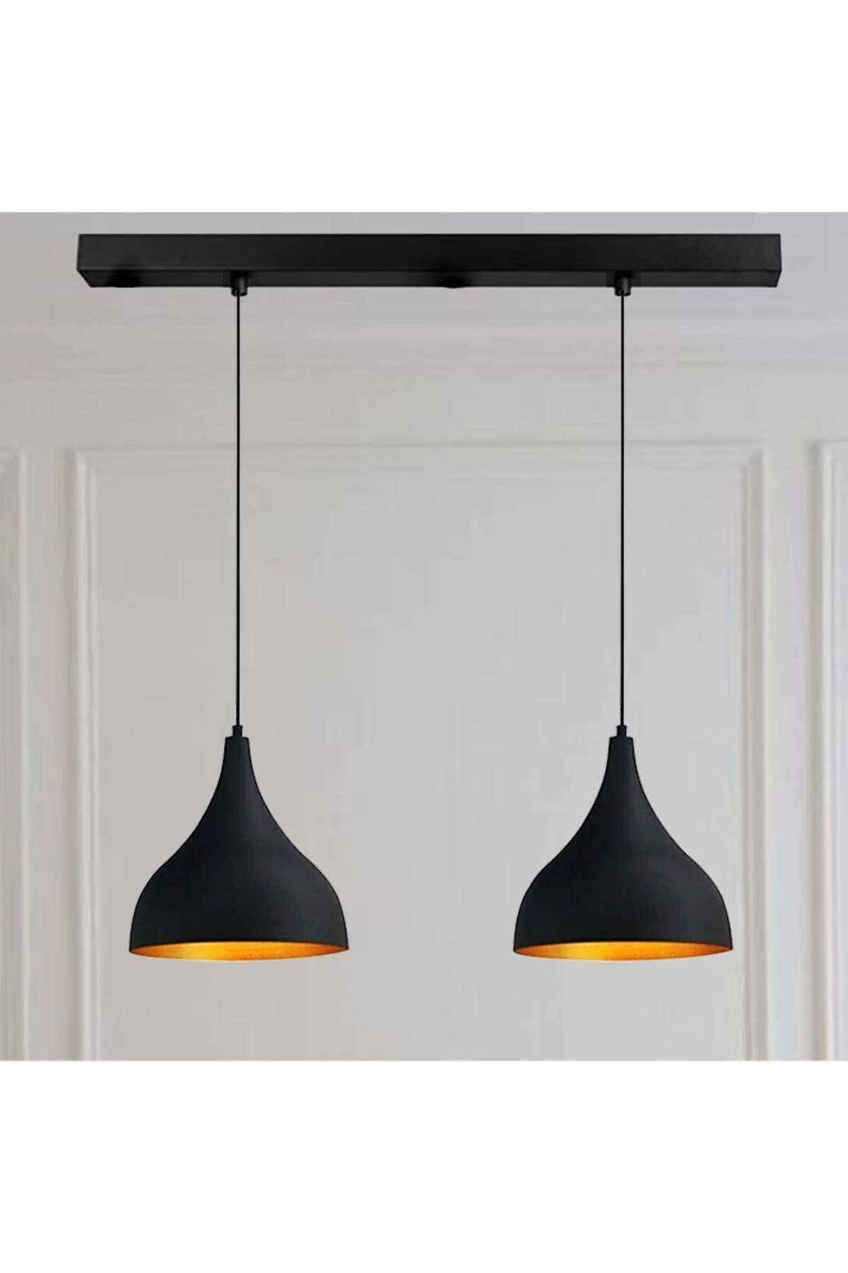 Bamyum  Pendelleuchte 2 Flammen Metall Set aus 2-3-4 Pendellampen Hängelampe Pendelleuchte