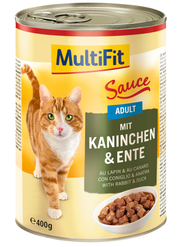 MultiFit Nassfutter MultiFit Adult Sauce Kaninchen & Ente 24x400 g