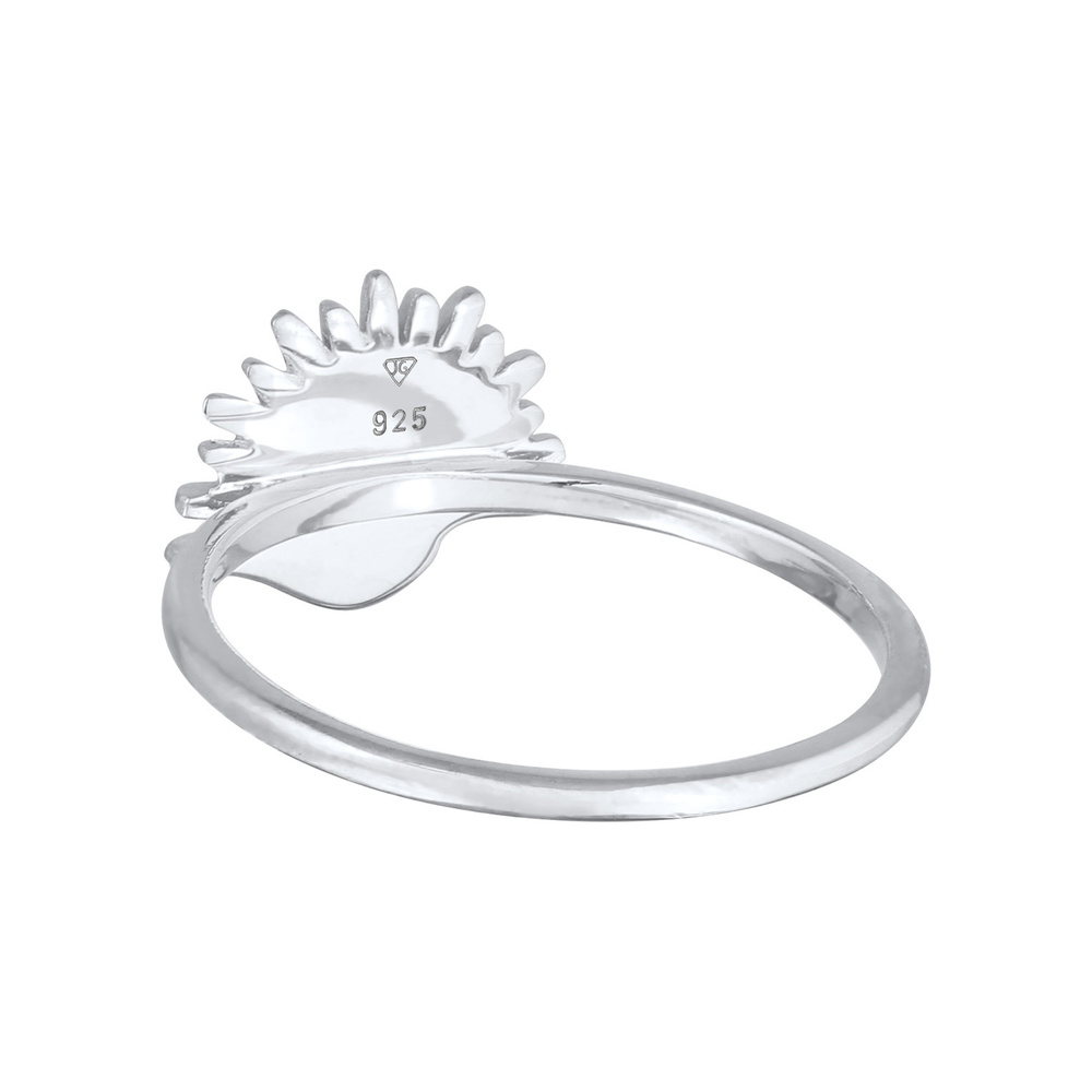 Elli Elli Bague Blogueur Femme Sun Boho Look Trend avec pierre de lune en argent sterl Bague