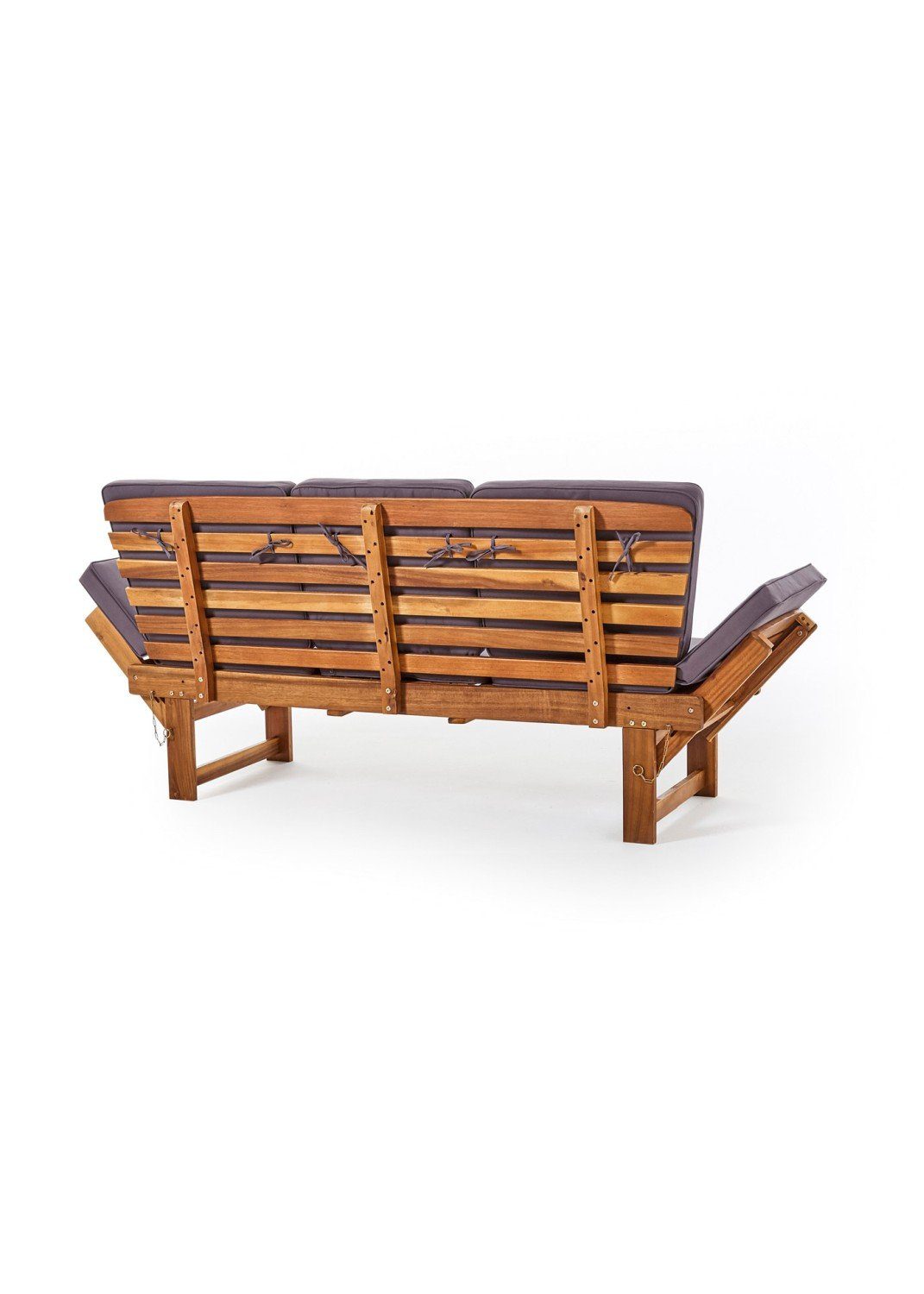 Wohnando Gartenbank Gartenbank Björn FSC (mit integriertem Klapptisch), intergrierter Tisch und verstellbare Armlehnen