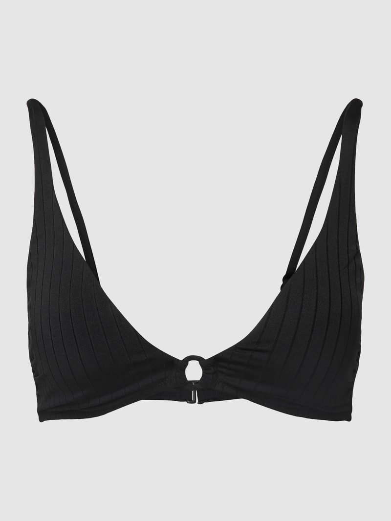 Bikini-Oberteil mit Strukturmuster Modell 'Shiny' in schwarz